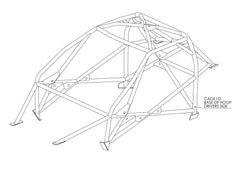 Kit de jaula de seguridad multipunto T45 para CHEVROLET Corvette C4. Certificado por la FIA