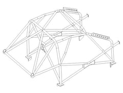 kit de jaula de seguridad multipunto T45 para PEUGEOT 107 Internacional. Certificado por la FIA