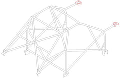 kit de jaula de seguridad multipunto CDS para PEUGEOT 206. Certificado por la FIA