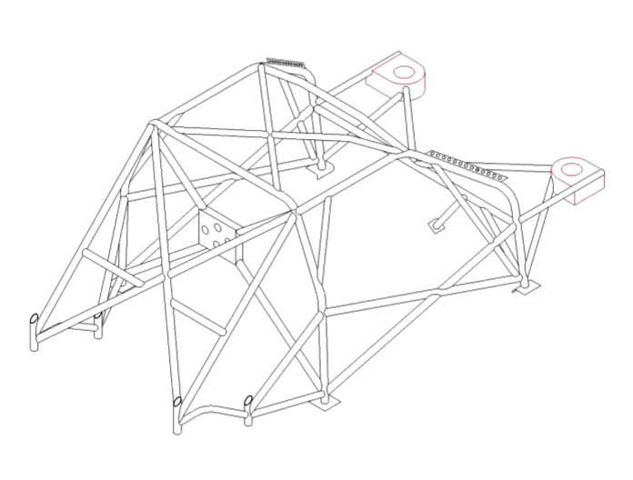 ALFA ROMEO 145 Multipoint T45 roll cage kit
