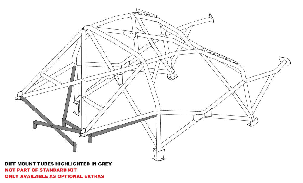 BMW E46 2dr Step 2 International Multipoint T45 roll cage kit. FIA Certificated