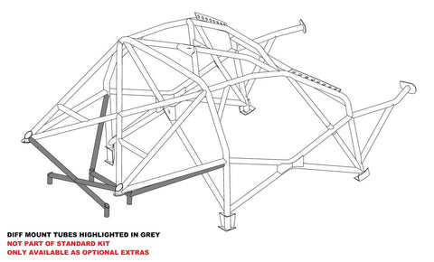 BMW E46 2dr Step 2 International Multipoint T45 roll cage kit. FIA Certificated 