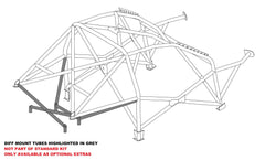BMW E46 2dr Step 2 International Multipoint T45 roll cage kit. FIA Certificated