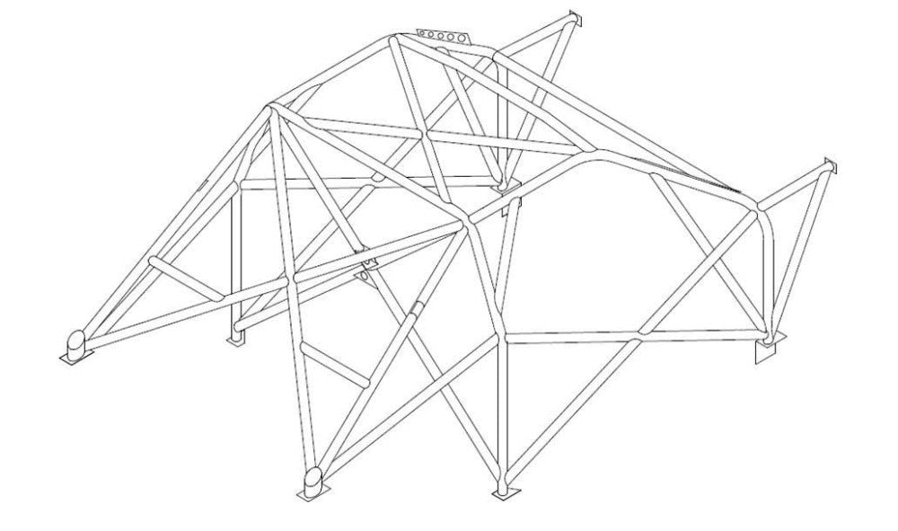 kit de jaula de seguridad multipunto internacional CDS para BMW Mini R50 y R53. Certificado por la FIA