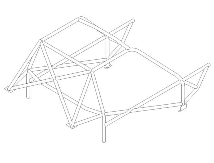 kit de jaula de seguridad multipunto T45 para roadster BMW Z3. Certificado por la FIA