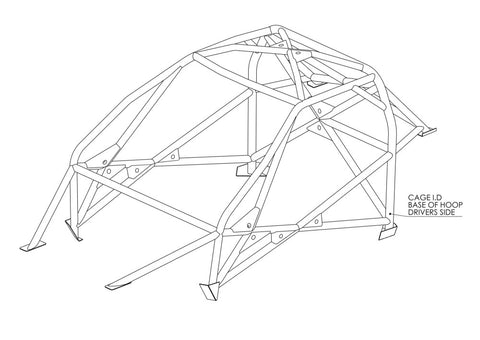 CHEVROLET Corvette C4 International Multipoint T45 roll cage kit. FIA Certificated 
