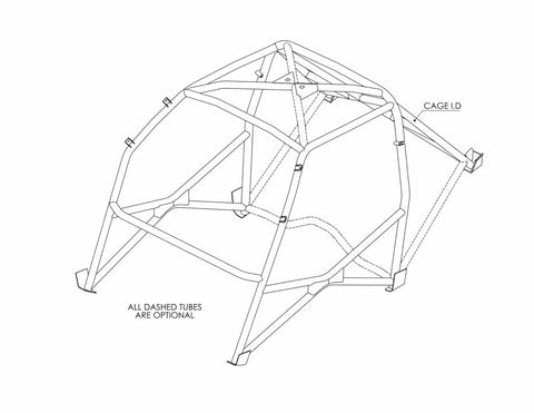 FORD Escort MK2 Classic T45 roll cage kit. FIA / MSUK Certificated 