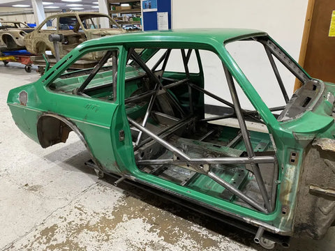 FORD Escort Mk2 2020 Spec Multipoint T45 roll cage kit. FIA/MSUK Certificated 