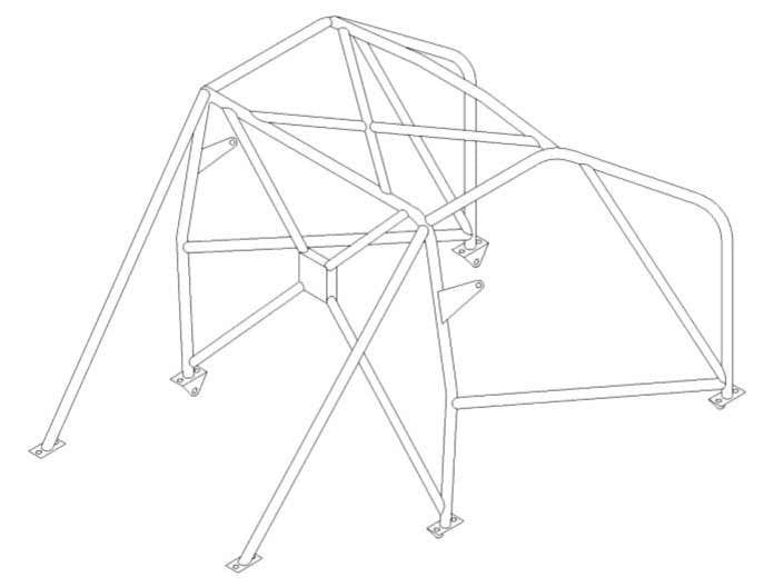 FORD Fiesta Mk5+6+ST150 International Bolt-in CDS roll cage. FIA Certificated