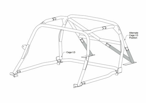 JAGUAR E-Type Historic T45 roll cage. FIA/MSUK certificated to Appendix K 