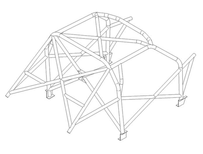 MERCEDES 190 Multipoint T45 roll cage kit