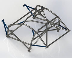 Kit de jaula antivuelco multipunto T45 para Toyota MR2 Mk3 00-07. Cumple con la normativa MS UK.