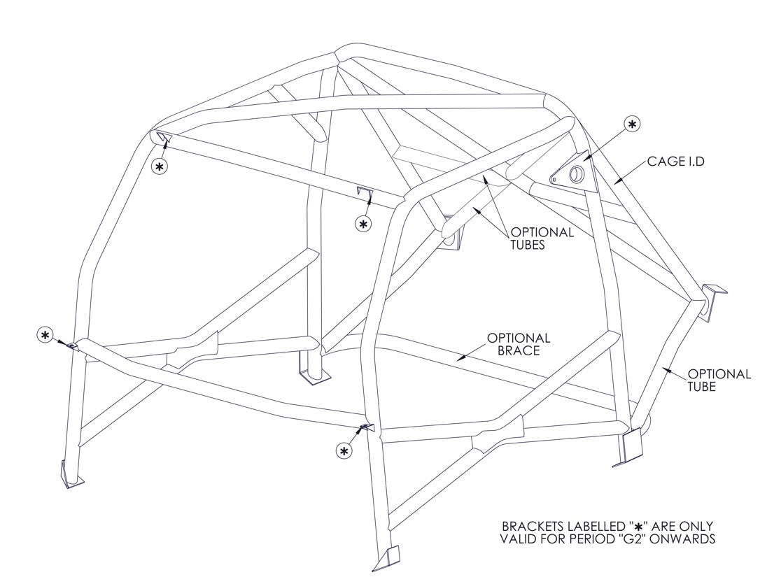 MINI International Historic T45 roll cage kit. FIA/MSUK Certificated to Appendix K 