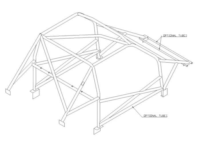 kit de jaula de seguridad Multipoint T45 RENAULT 5 Turbo 80-84