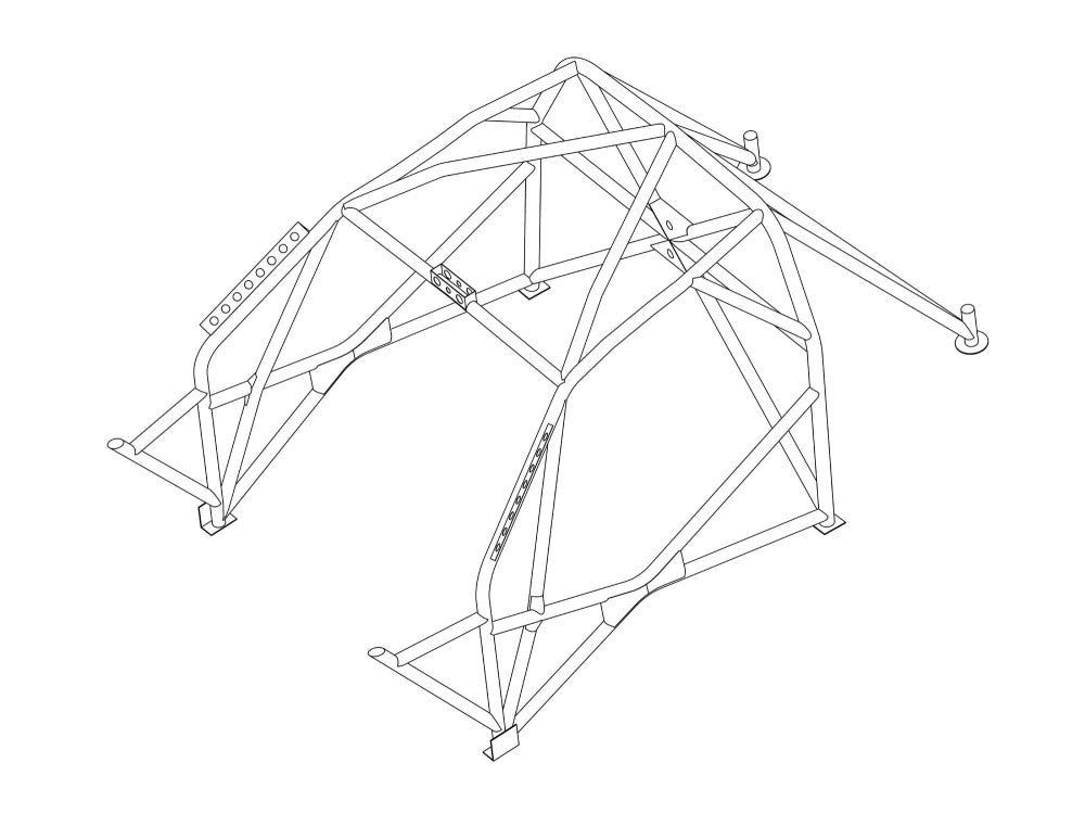 kit de jaula de seguridad Multipunto T45 RENAULT Megane MK2