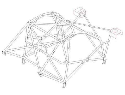 SUBARU Impreza GDB 'Step 3' International Multipoint T45 roll cage kit. FIA/MSUK Certificated 