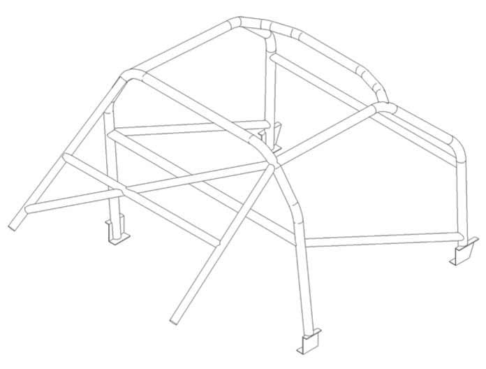 SUNBEAM Tiger Historic T45 roll cage kit. MS UK Compliant to Appendix K