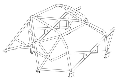 TOYOTA Starlet EP82 Multipoint T45 roll cage kit 