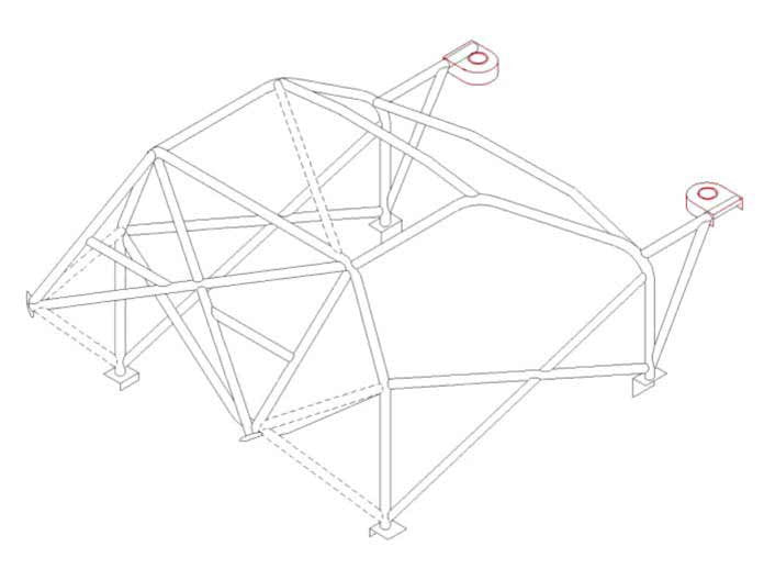 VAUXHALL Astra MK2/3 International Multipoint CDS roll cage kit. FIA Certificated